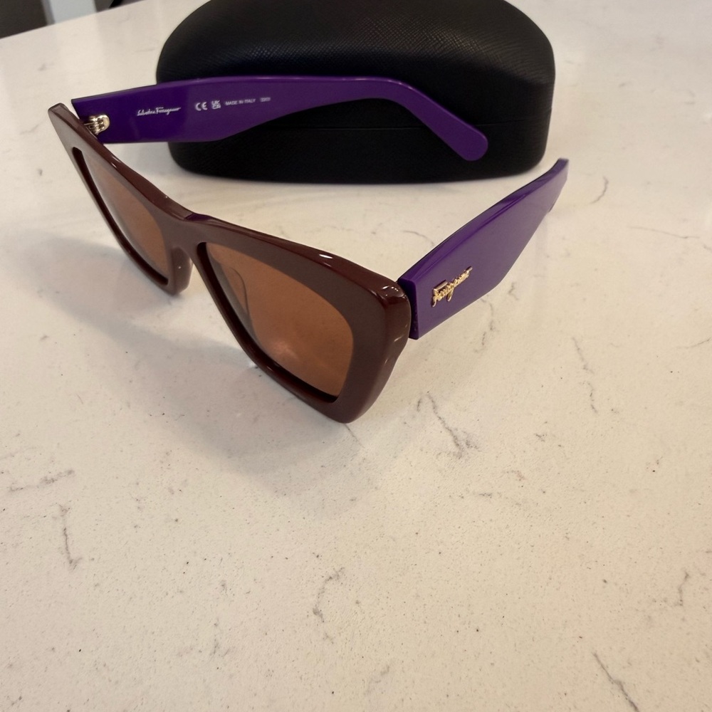 NWOT Salvatore Ferragamo Purple Sunglasses